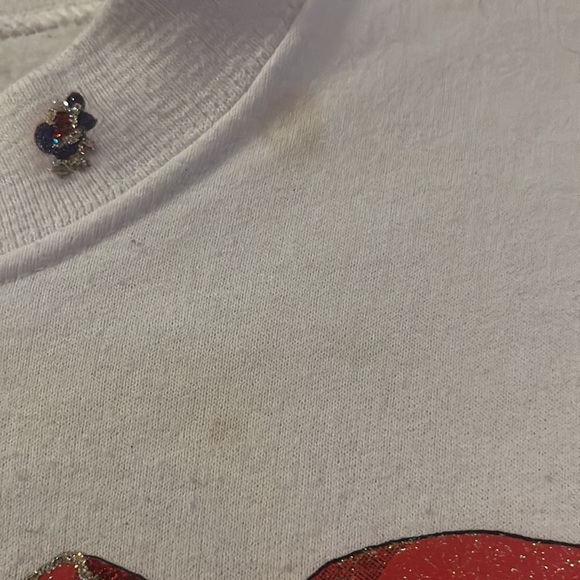 Vintage Glitter Hattitude Red Hat Society Fruit of Loom Sweatshirt sz M funky - Picture 9 of 9